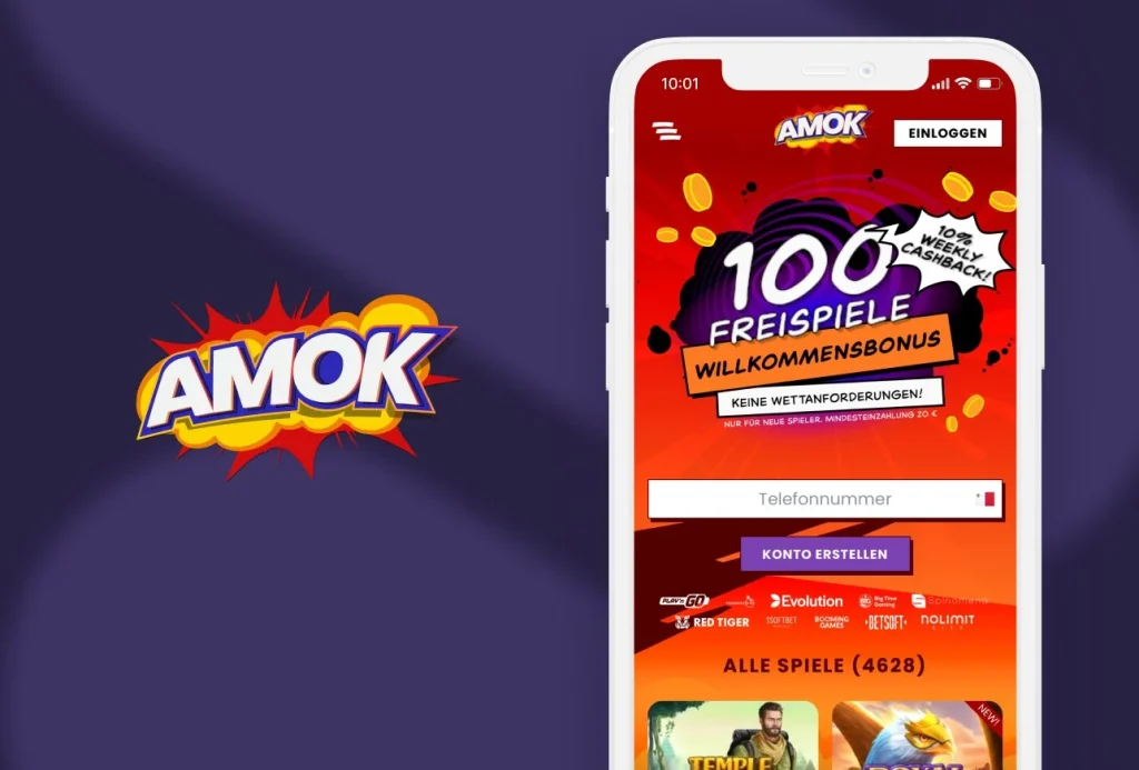 Amok Casino på mobilen