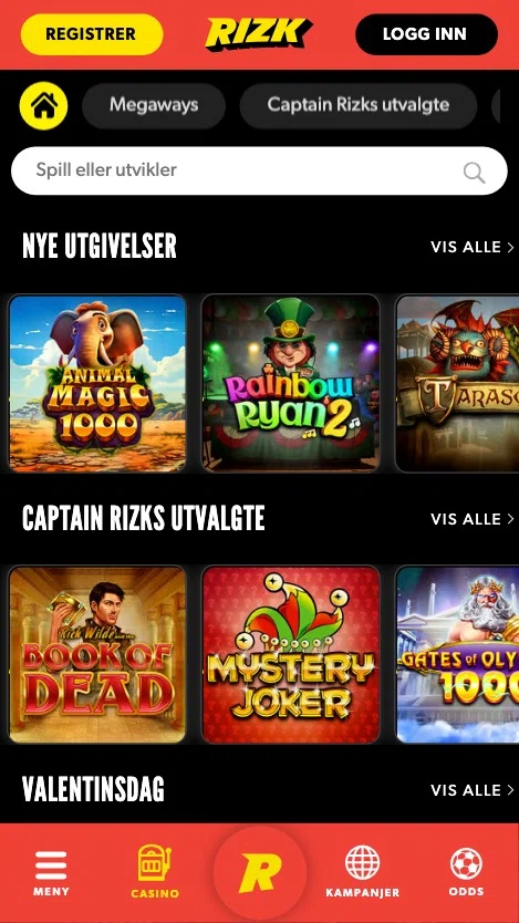 Rizk Casino mobilen