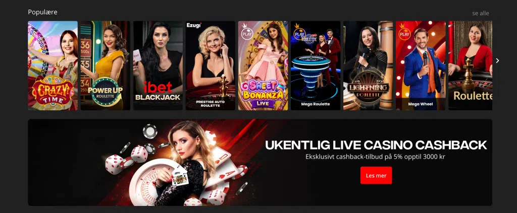 iBet Casino Live casino