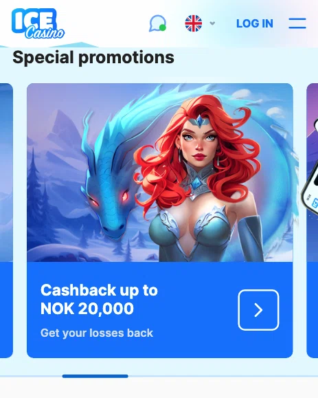 Ice Casino Cashback bonus