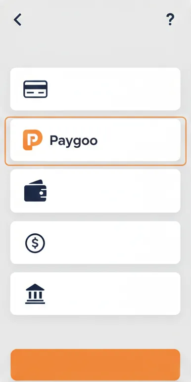 Trinn 6 av påfylling av Paygoo-konto