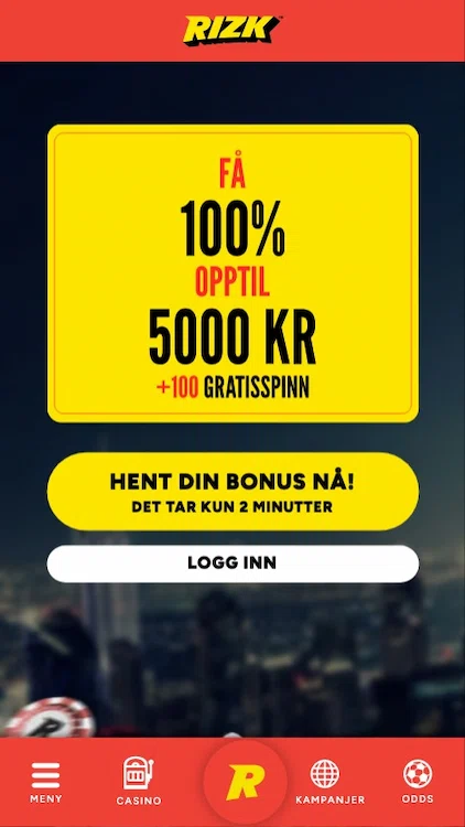 Rizk Casino Velkomstbonus