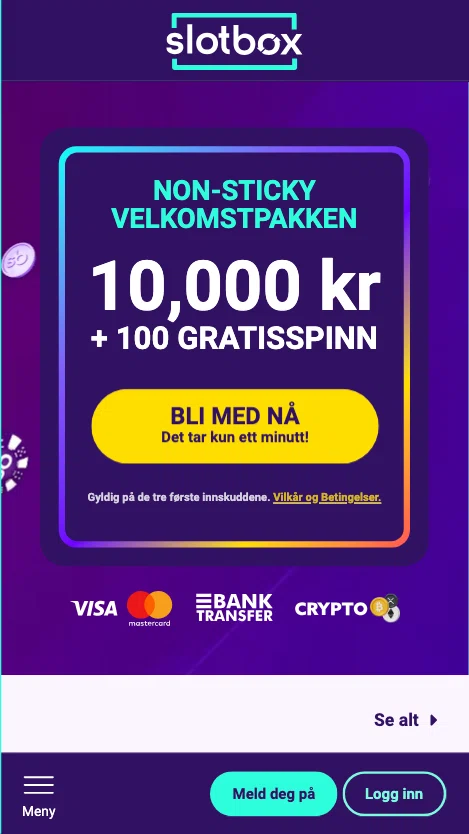 Slotbox velkomstbonus