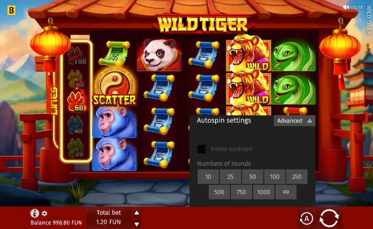 Wild Tiger Autospinn