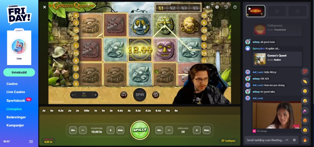 Alle spinn synkroniseres