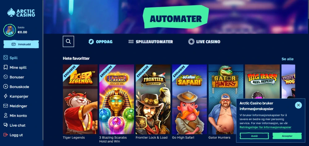 Klikk på Opprett konto