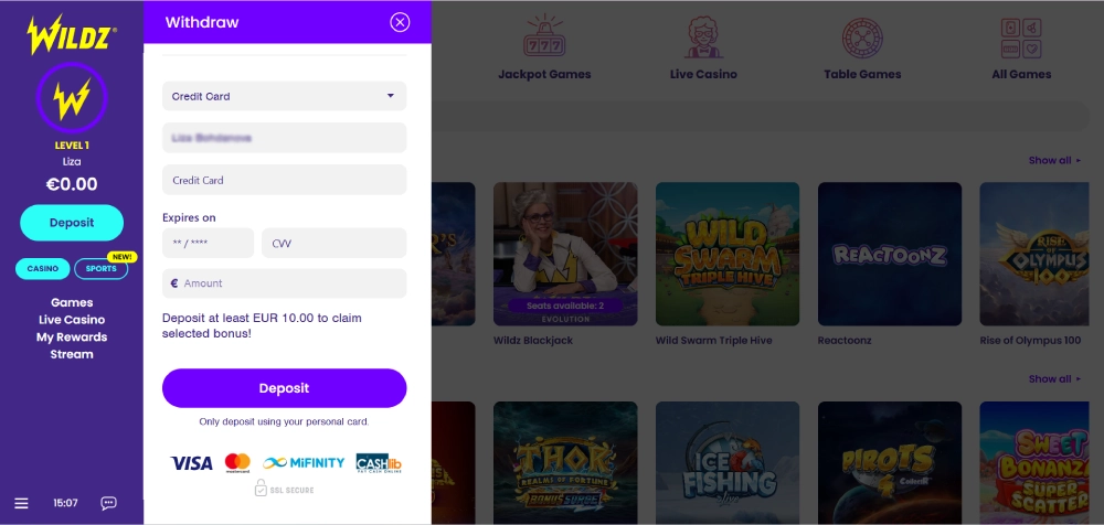 Velg mellom tilgjengelige