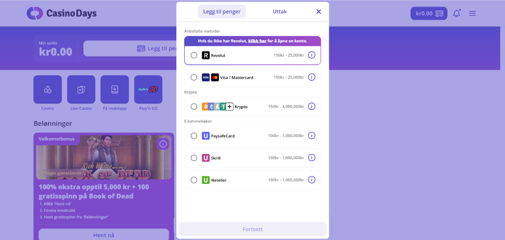 du fylle på saldoen din