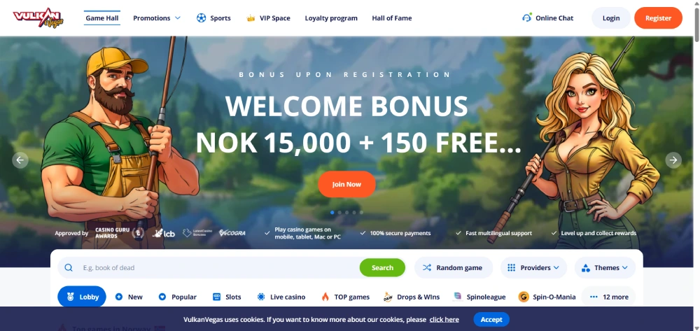 gå til den offisielle nettsiden