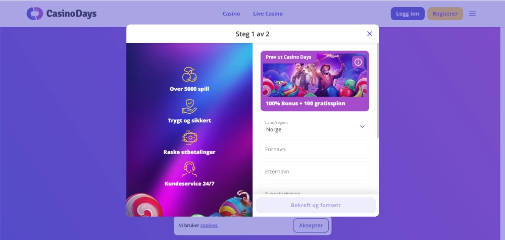 skriver du inn dataene