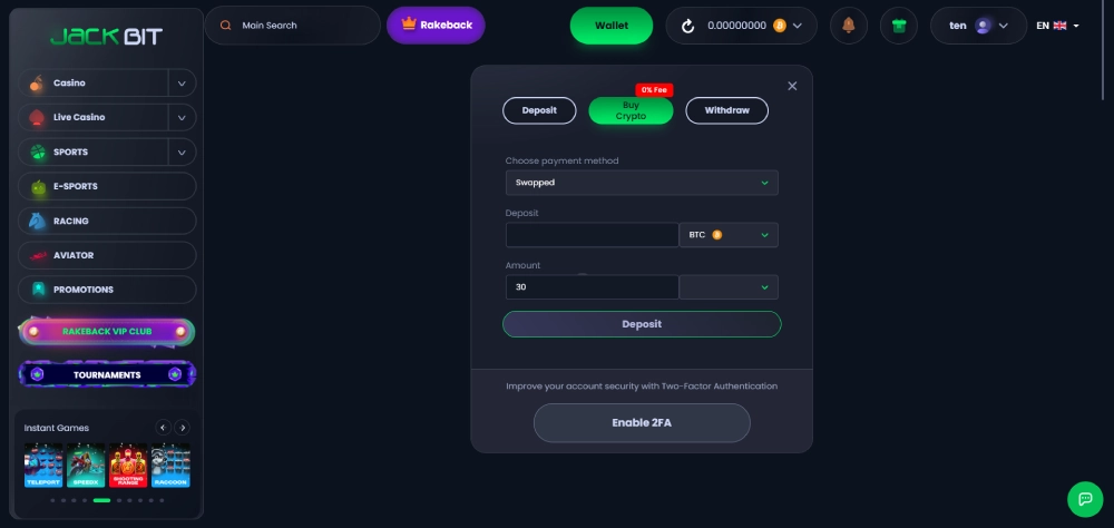 Bitcoin casino Norge