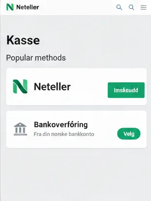 Gå til Neteller innskudd på casinosiden